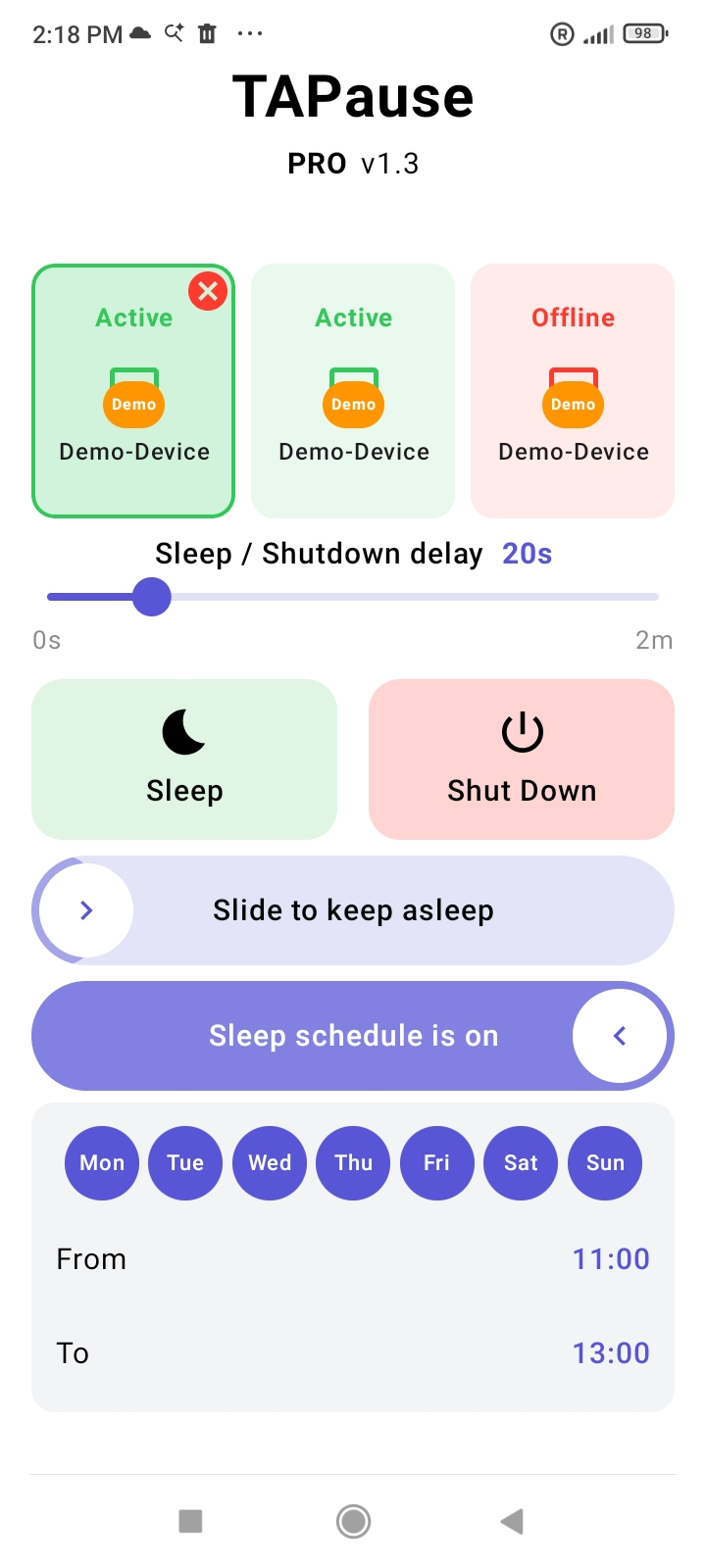 TAPause app on Android