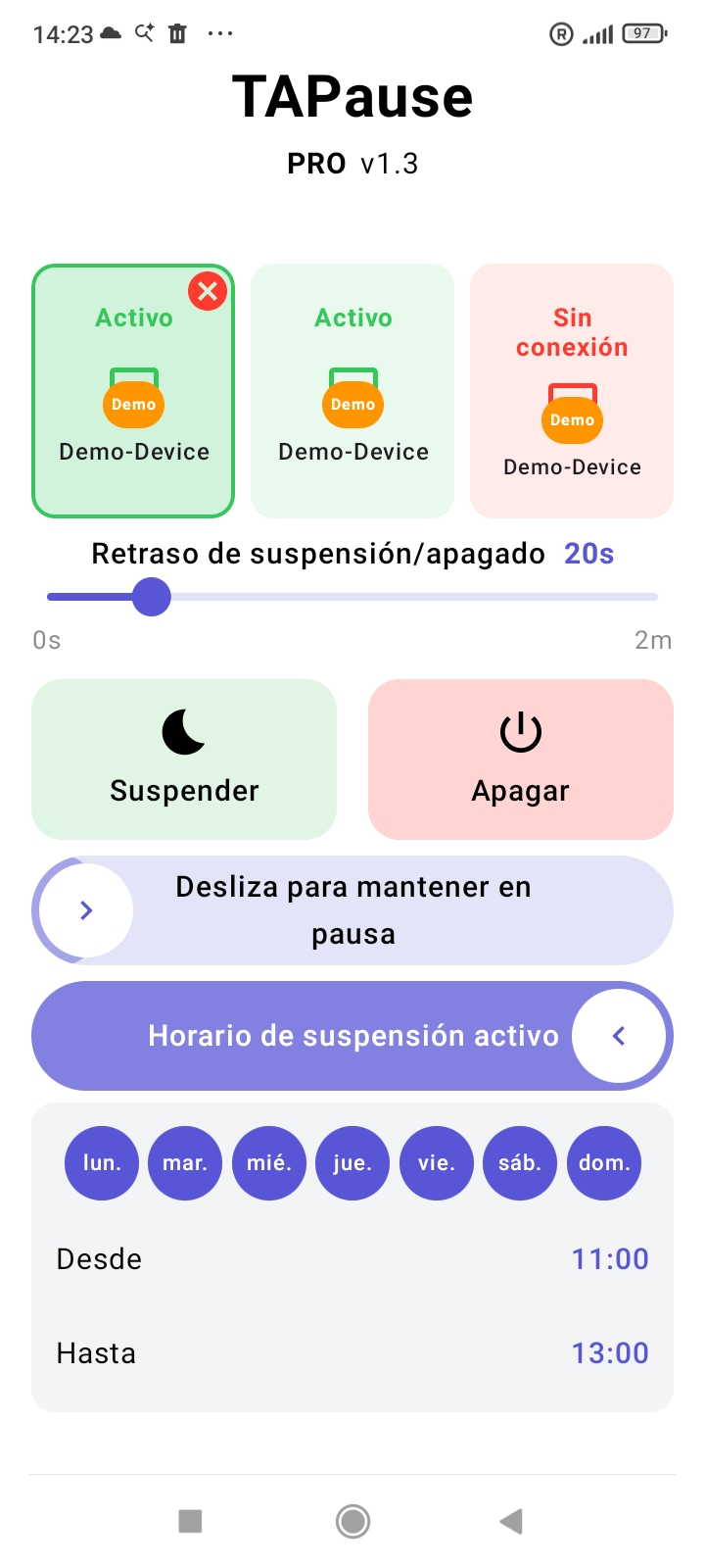 App TAPause en Android