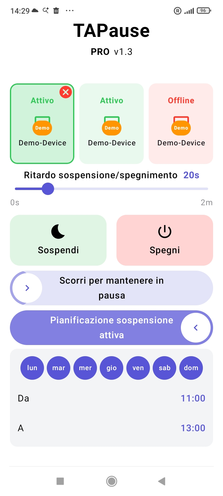 App TAPause su Android