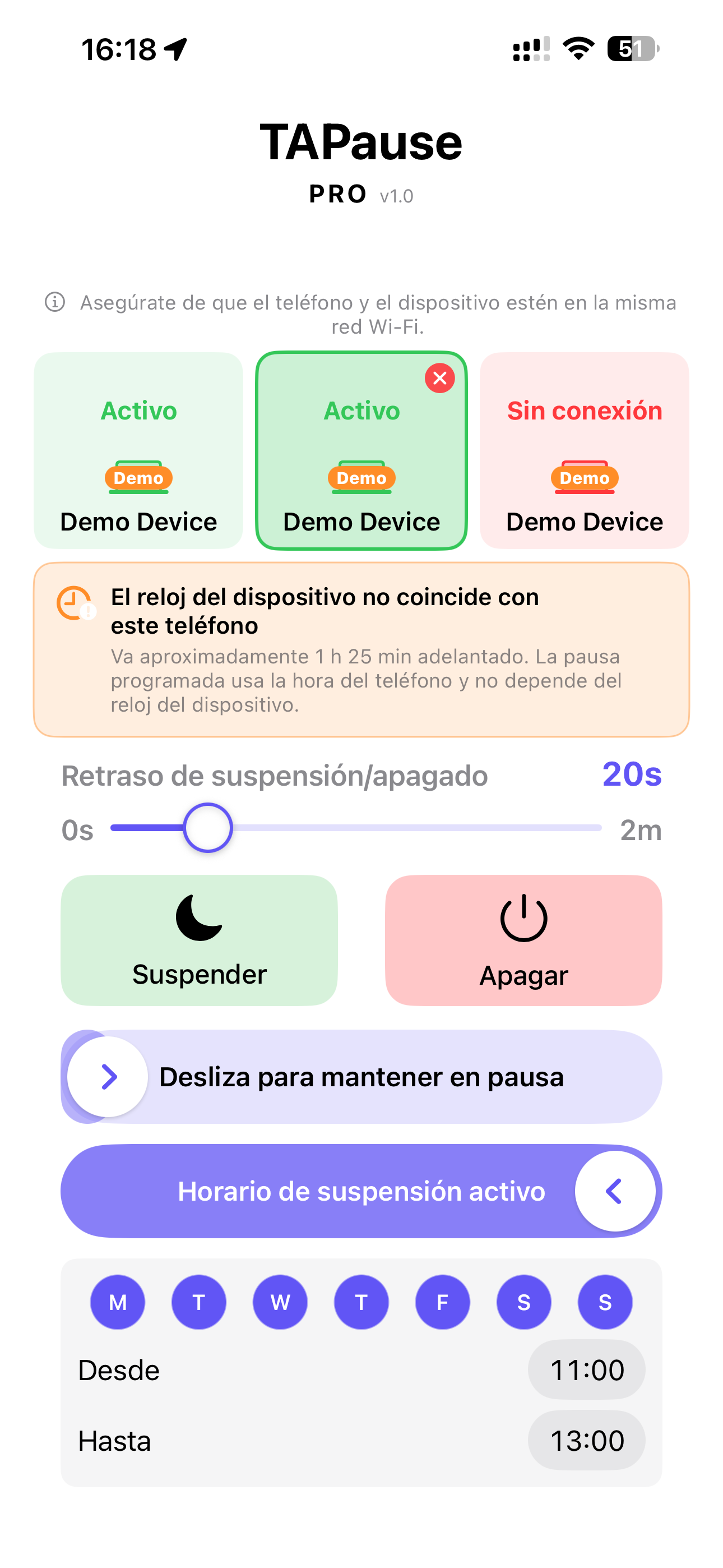 App TAPause en iPhone